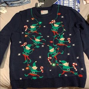 light up jingle bell christmas sweater